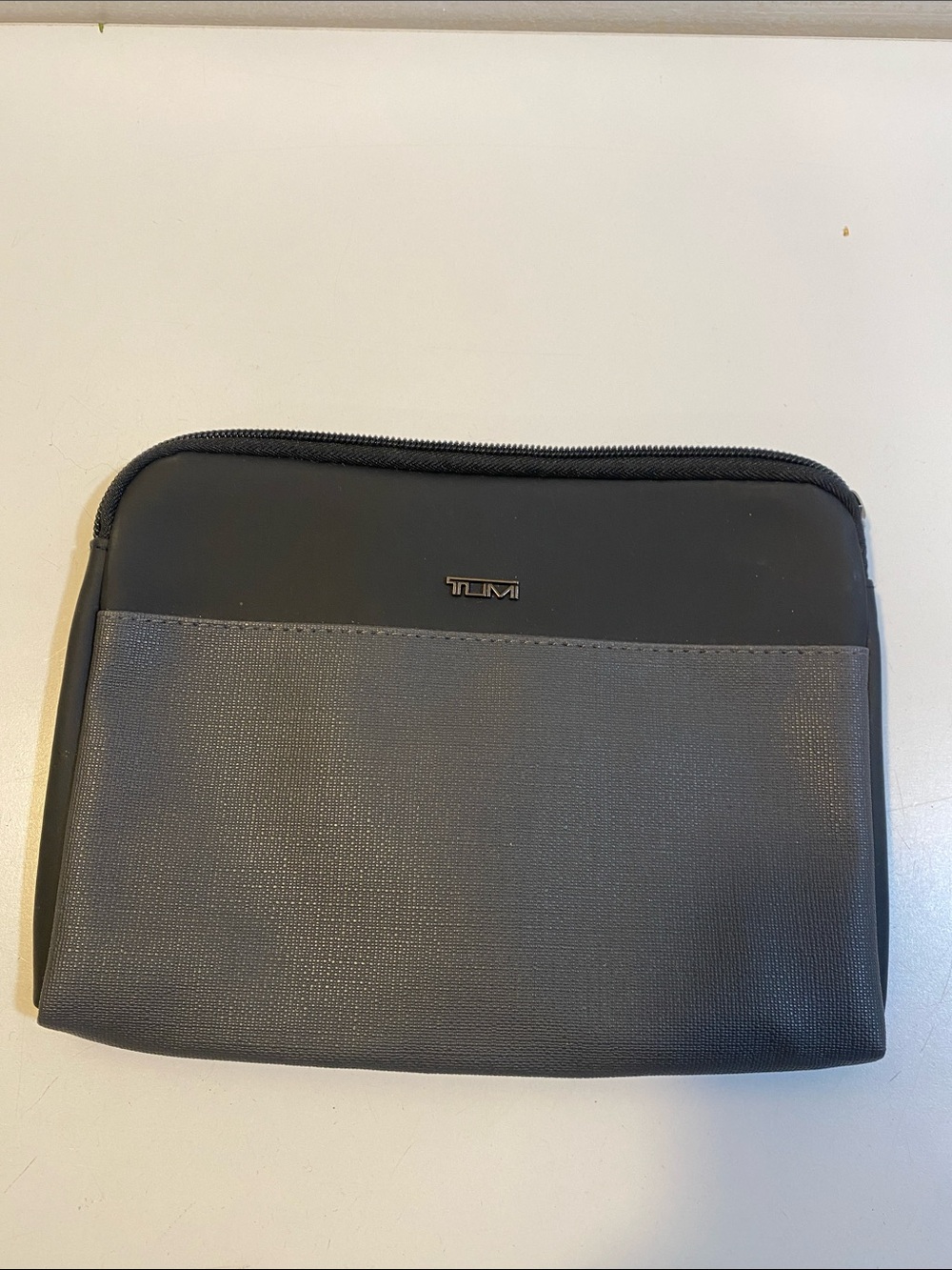 Tumi For Delta  Black and Gray Tablet Case Or Cosmetic Bag
